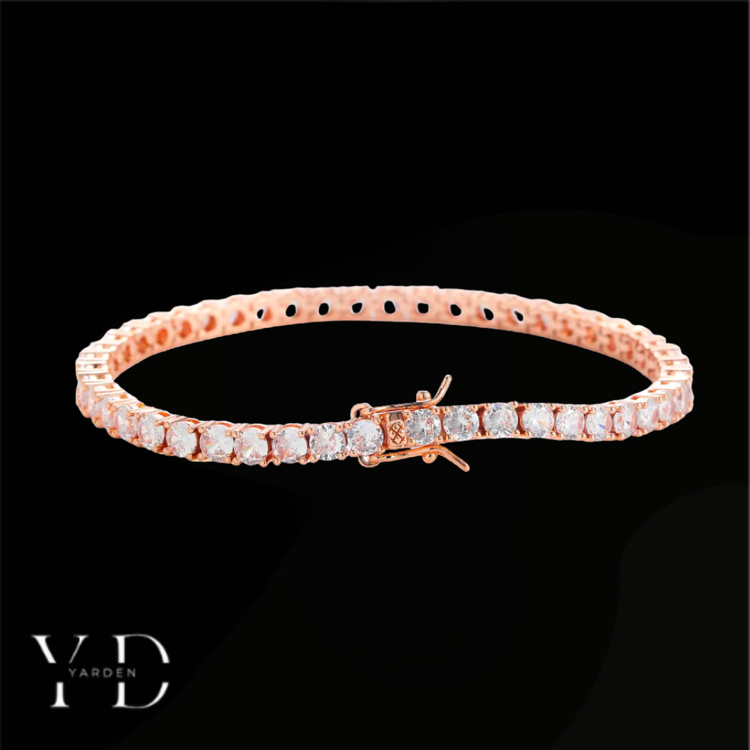 צמיד טניס - רוז גולד