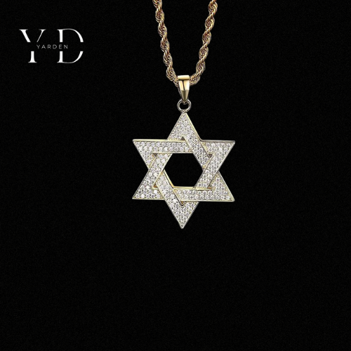 שרשרת אייס מגן דוד  זהב צהוב