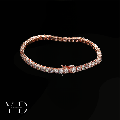 צמיד טניס - רוז גולד