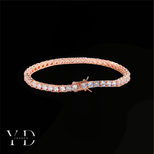 צמיד טניס - רוז גולד