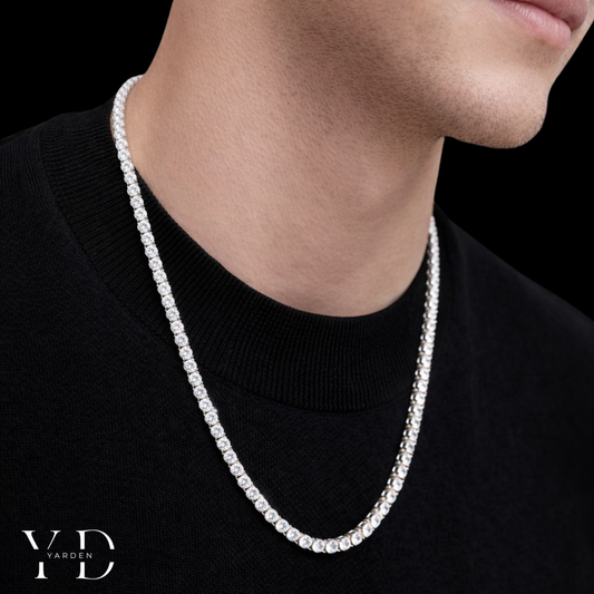 שרשרת טניס - זהב לבן