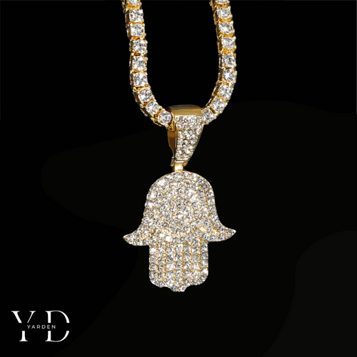 שרשרת טניס חמסה - זהב 18 קראט