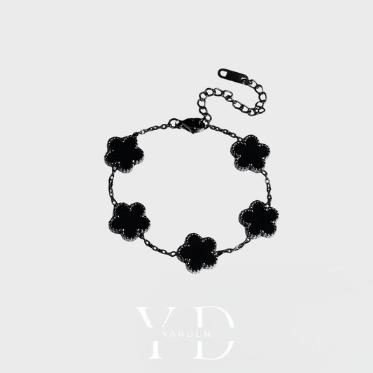 צמיד תלתן - שחור